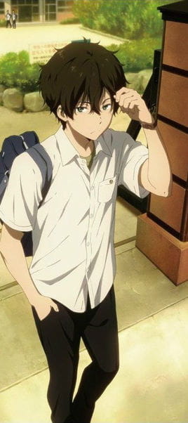 冰菓 折木奉太郎&千反田爱瑠 玫瑰色的动漫手机壁纸(1)