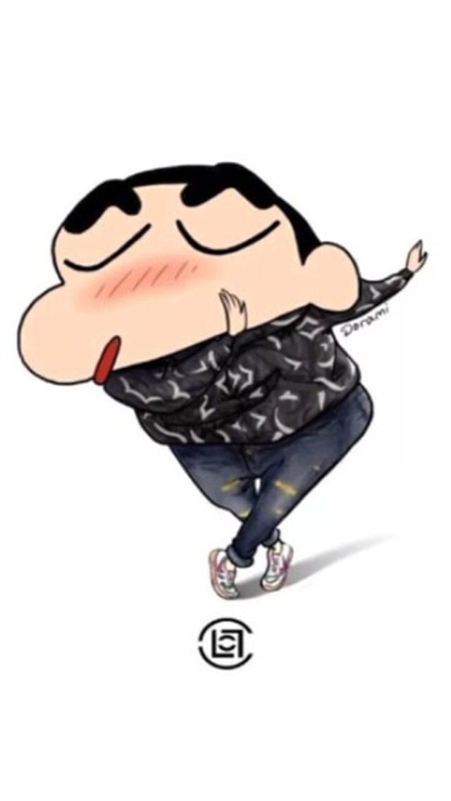 贱萌的小新变成土豪之后可爱壁纸