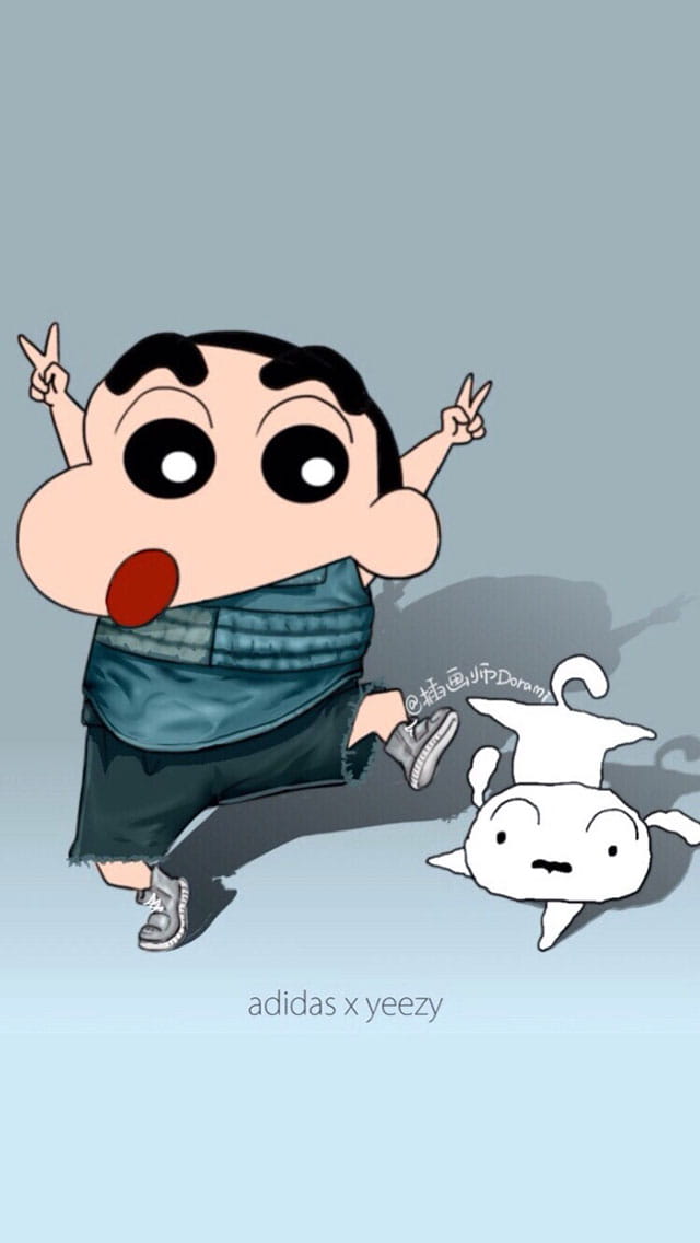 贱萌的小新变成土豪之后可爱壁纸