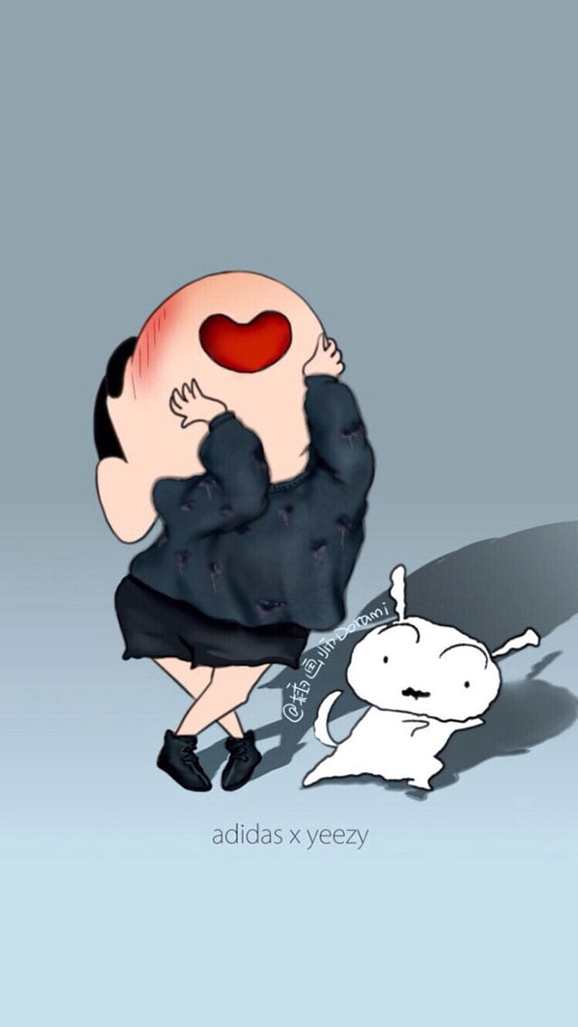 贱萌的小新变成土豪之后可爱壁纸