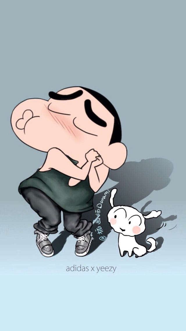 贱萌的小新变成土豪之后可爱壁纸