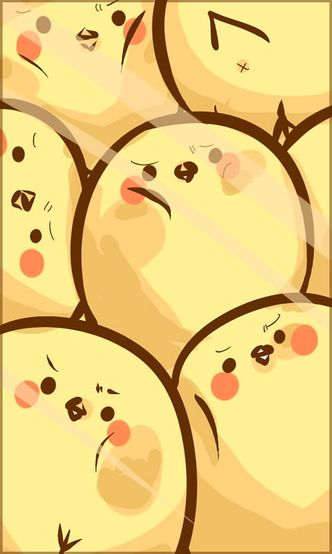 小黄鸡咯咯哒 萌系小黄鸡手机壁纸