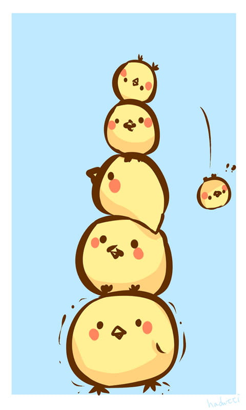 小黄鸡咯咯哒 萌系小黄鸡手机壁纸