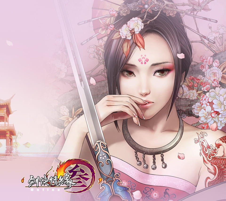 剑侠情缘Ⅲ美女手绘壁纸