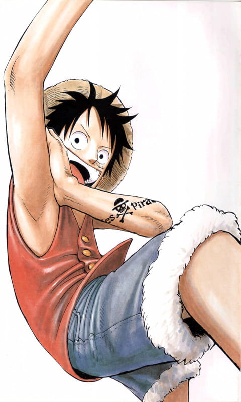 海贼王路飞卖萌系列手机壁纸