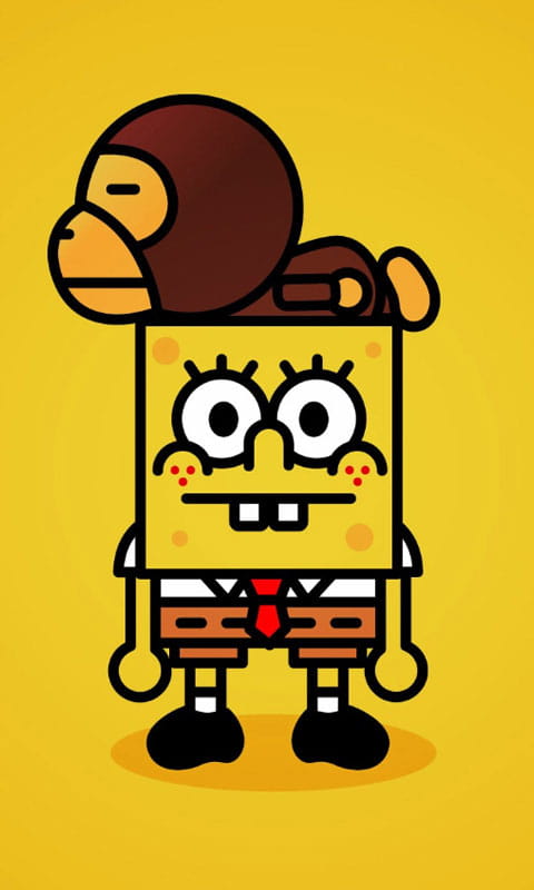 熟悉的黄色身影 海绵宝宝系列手机壁纸