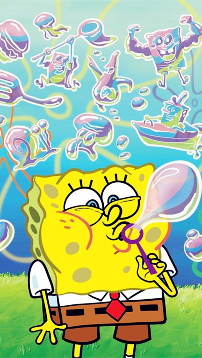 熟悉的黄色身影 海绵宝宝系列手机壁纸