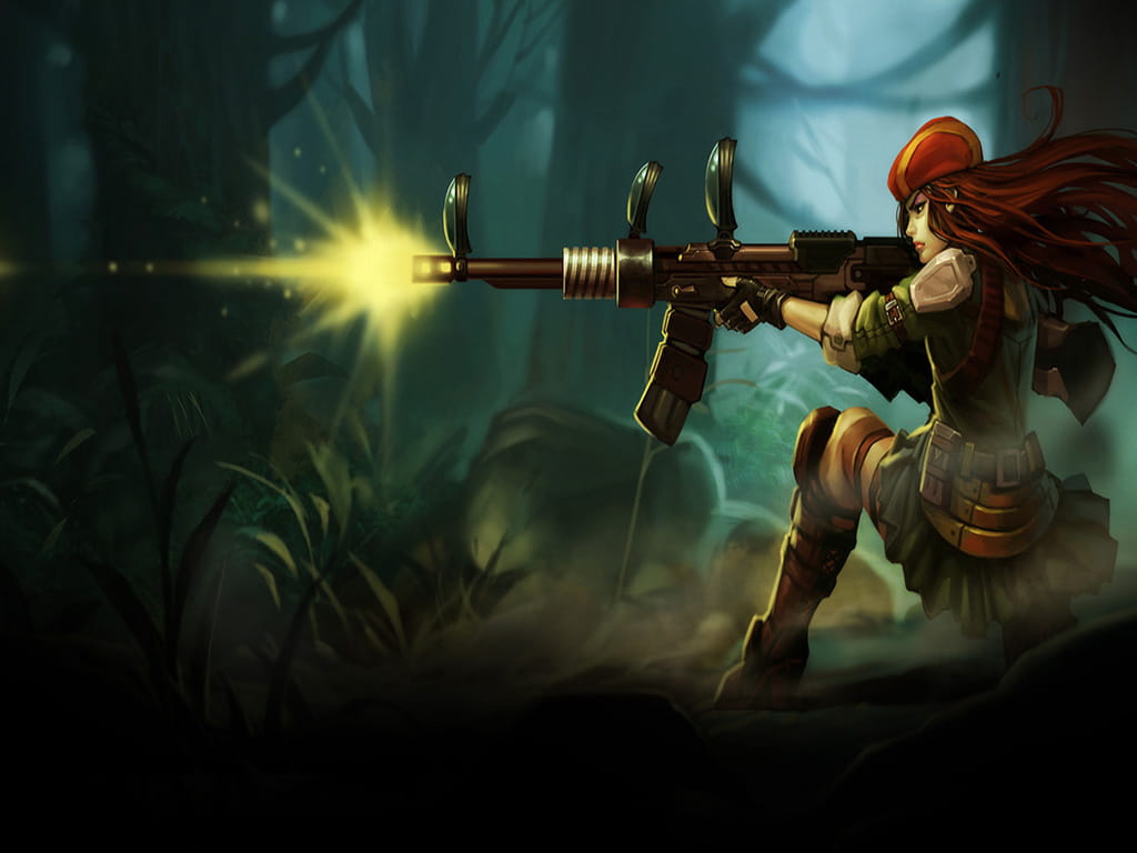 LOL皮城女警凯特琳美女壁