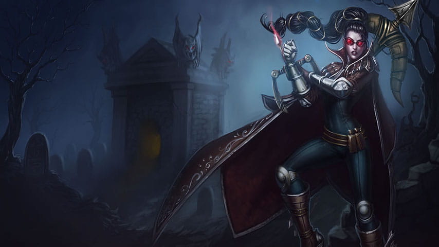 lol薇恩壁纸黑暗下的恐怖