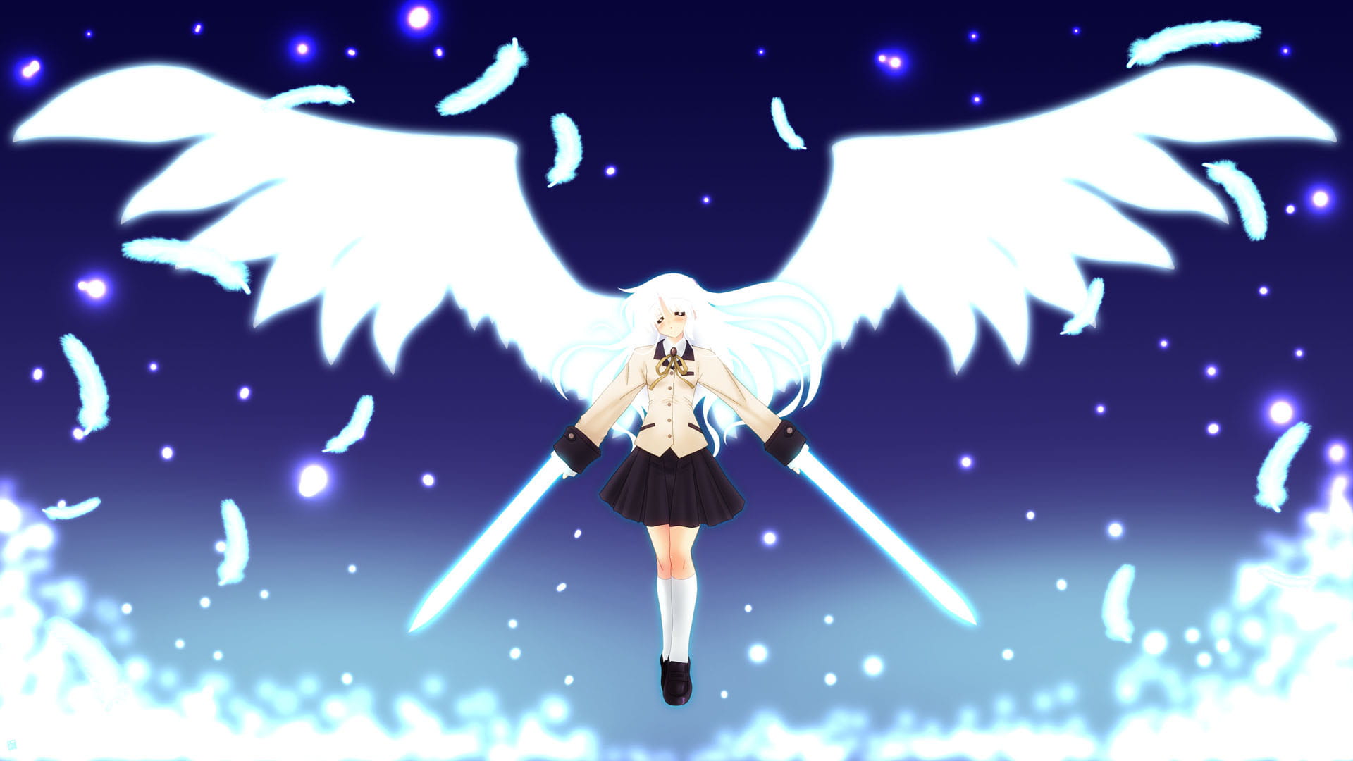 AngelBeats三无少女立华奏电脑壁纸下载