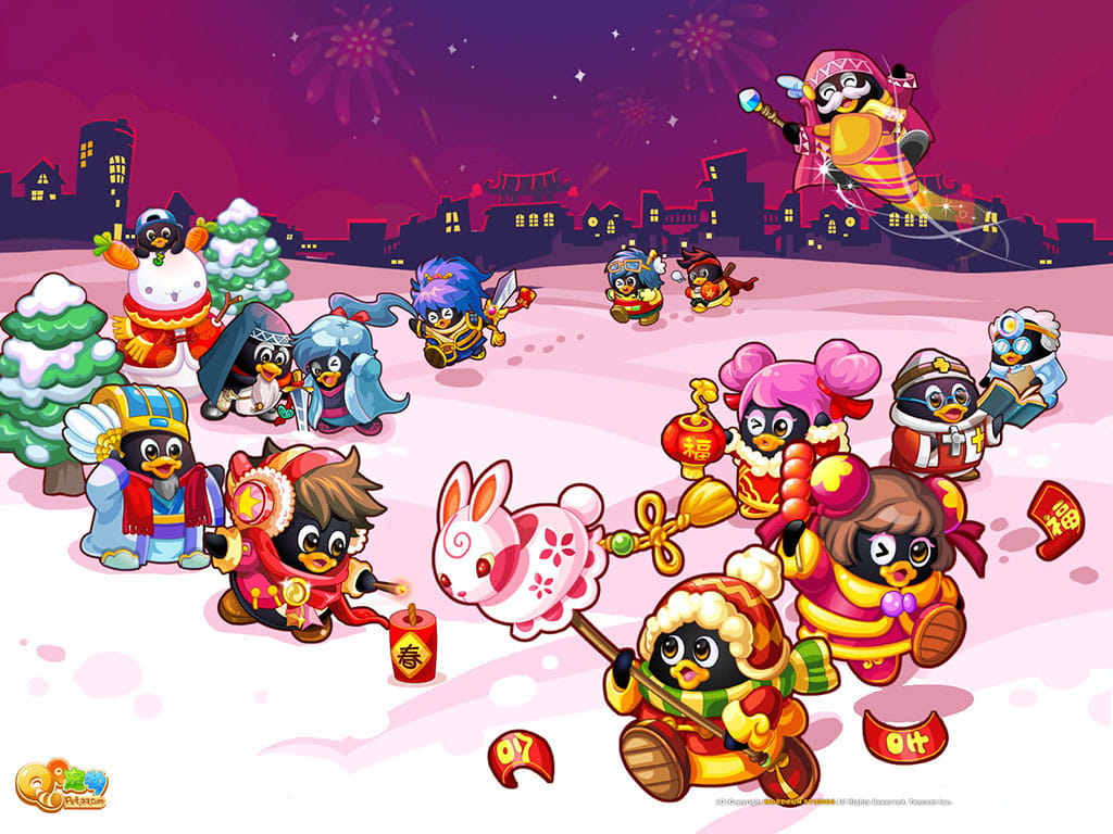 QQ宠物企鹅动漫高清游戏壁纸