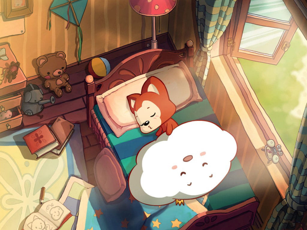 阿狸和桃子的幸福生活高清唯美壁纸