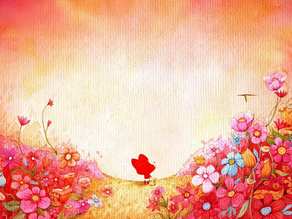 阿狸和桃子的幸福生活高清唯美壁纸