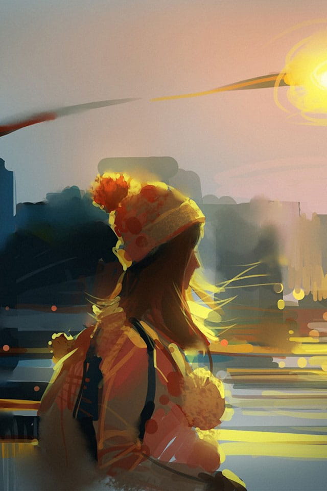 爱心是冬日里的一片阳光壁纸