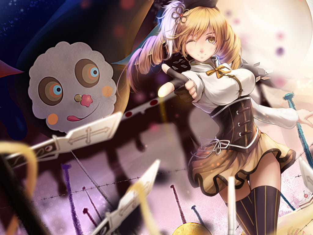 魔法少女小圆学姐巴麻美动漫桌面壁纸