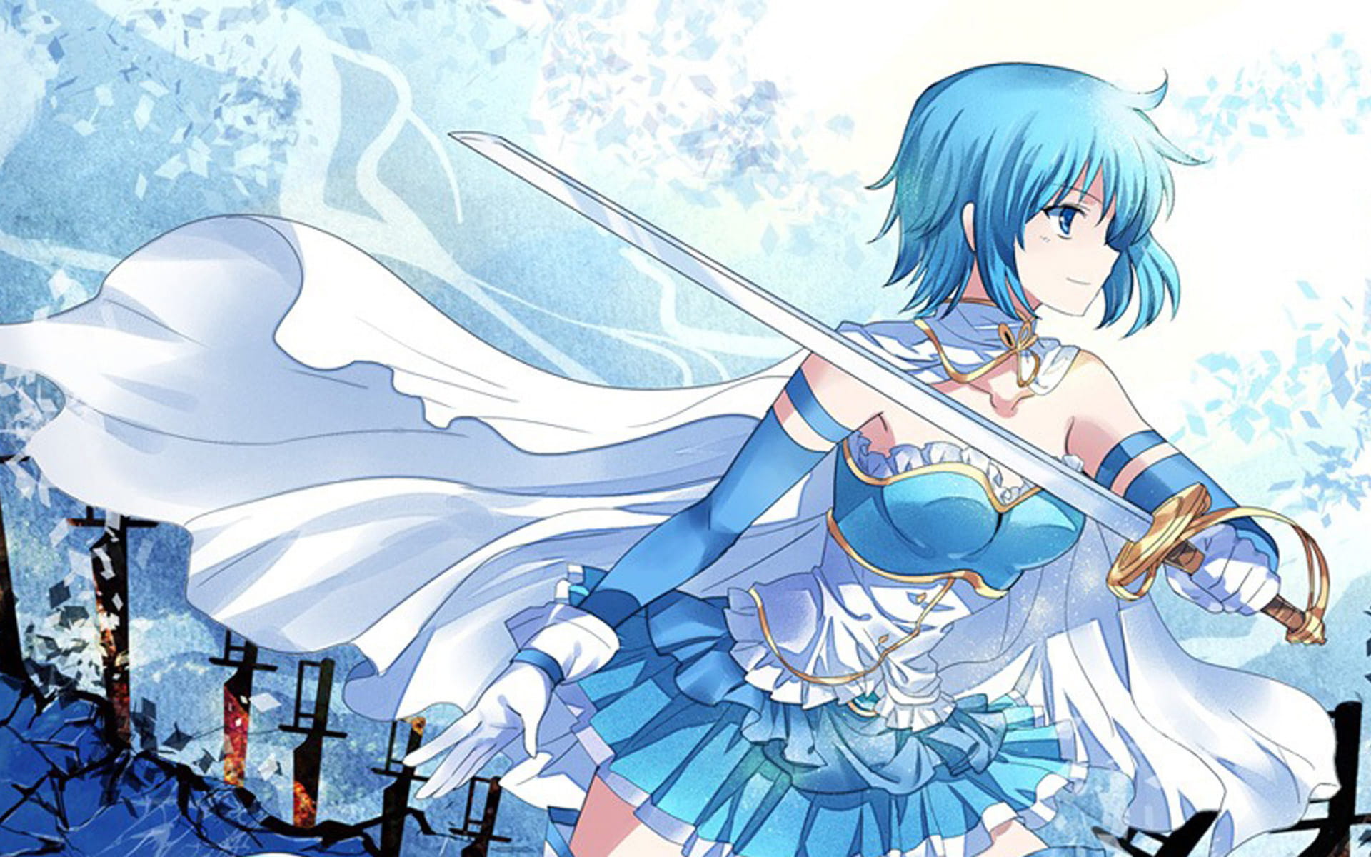 魔法少女小圆美树沙耶香动漫电脑壁纸