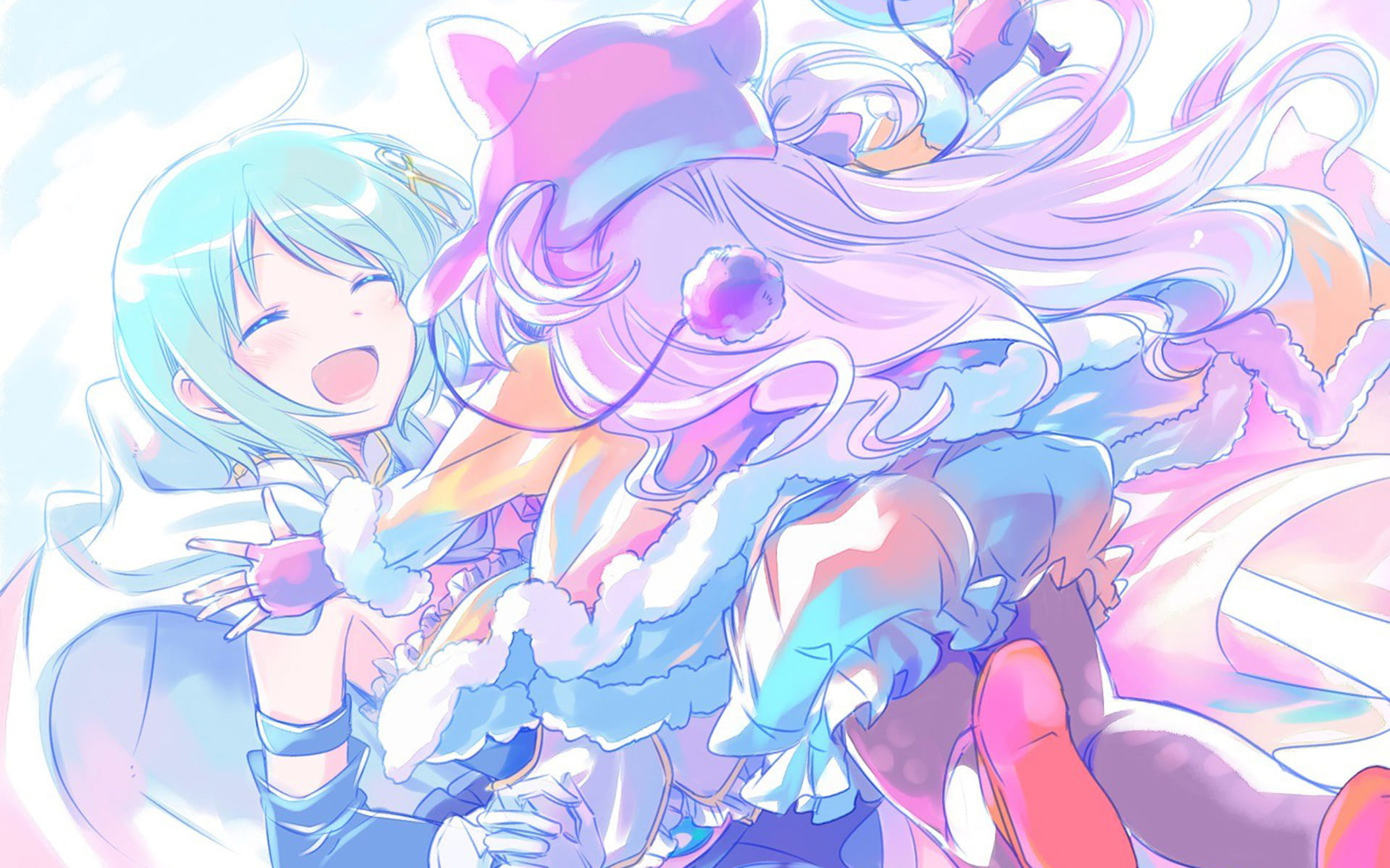 魔法少女小圆美树沙耶香动漫电脑壁纸