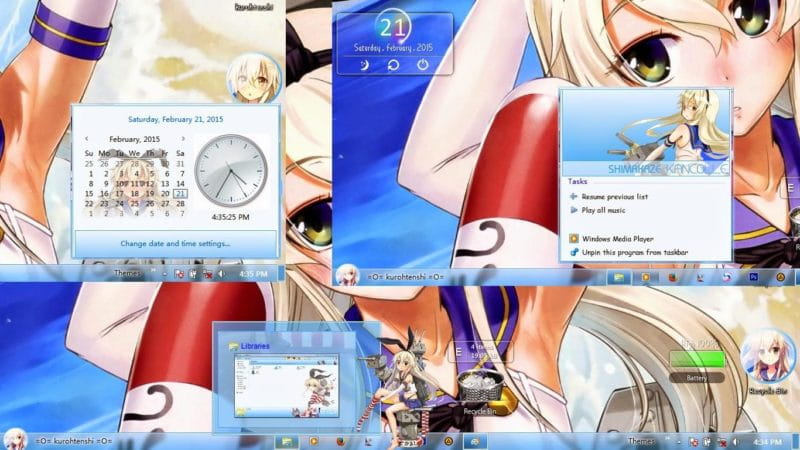 【win7】舰队Collection岛风电脑主题下载