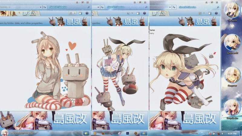 【win7】舰队Collection岛风电脑主题下载