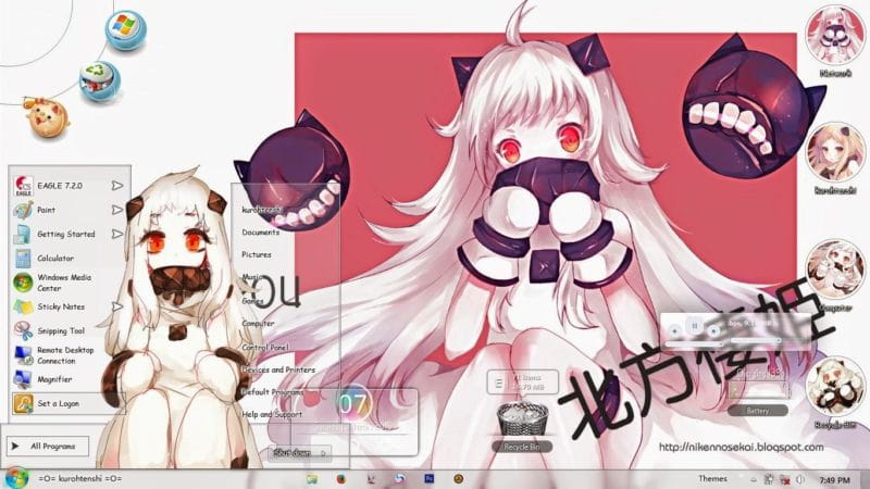 【win7主题】舰娘北方栖姬电脑主题下载