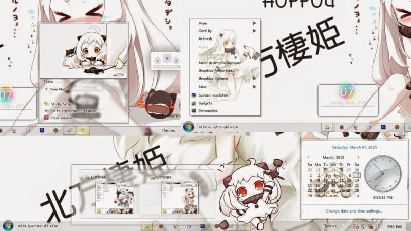 【win7主题】舰娘北方栖姬电脑主题下载