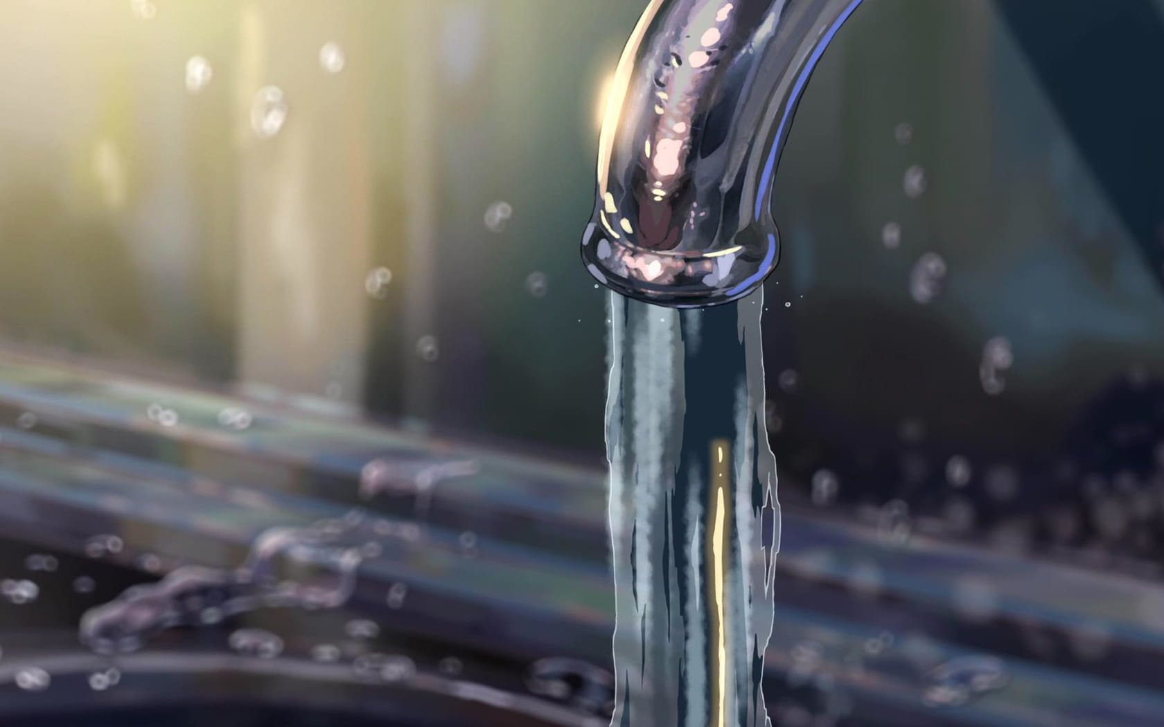 新海诚巨作《言叶之庭》绿色护眼电脑桌面壁纸第一辑