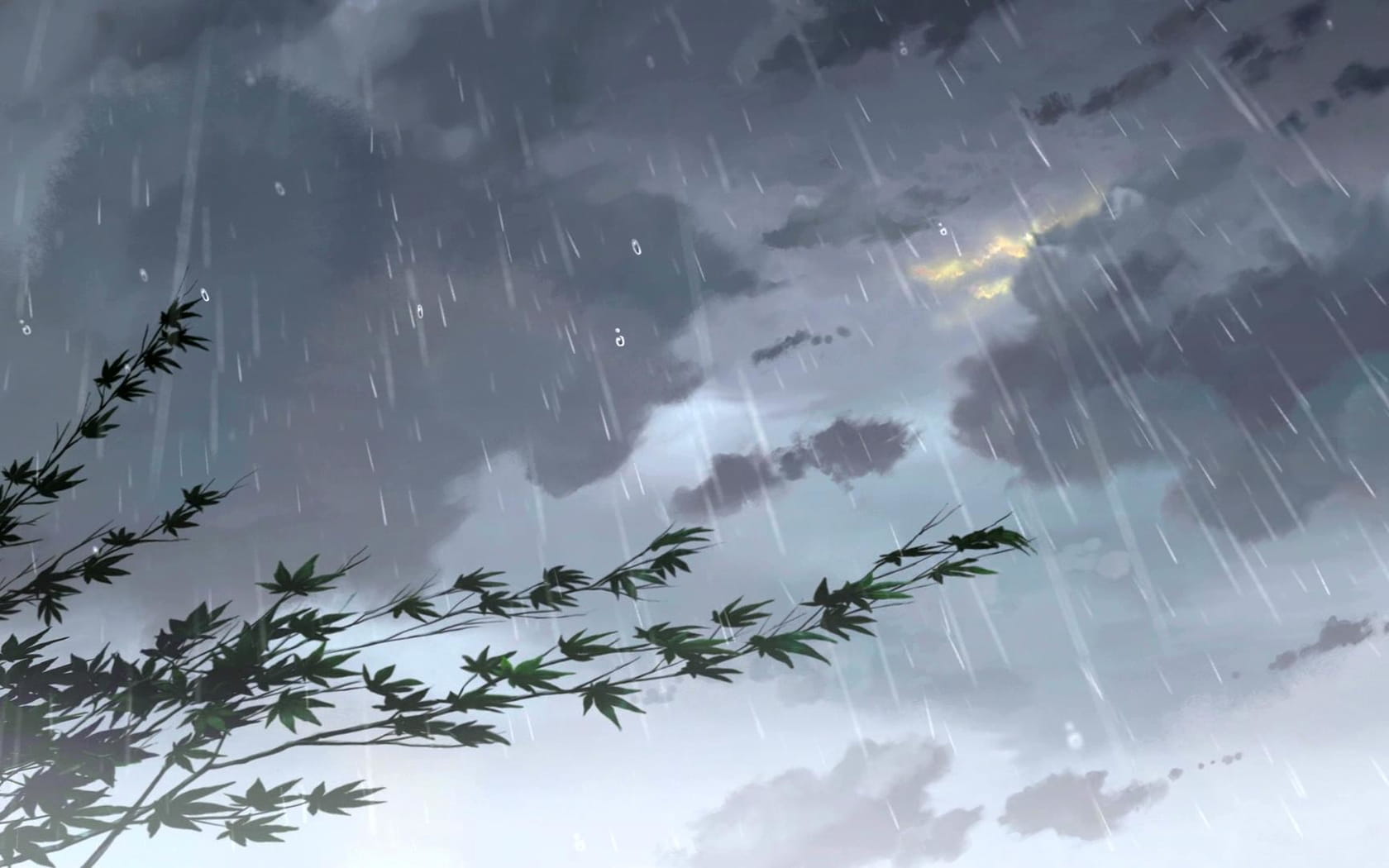 新海诚巨作《言叶之庭》绿色护眼电脑桌面壁纸第三辑