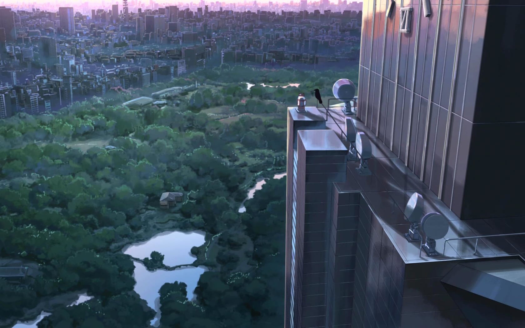 新海诚巨作《言叶之庭》绿色护眼电脑桌面壁纸第三辑