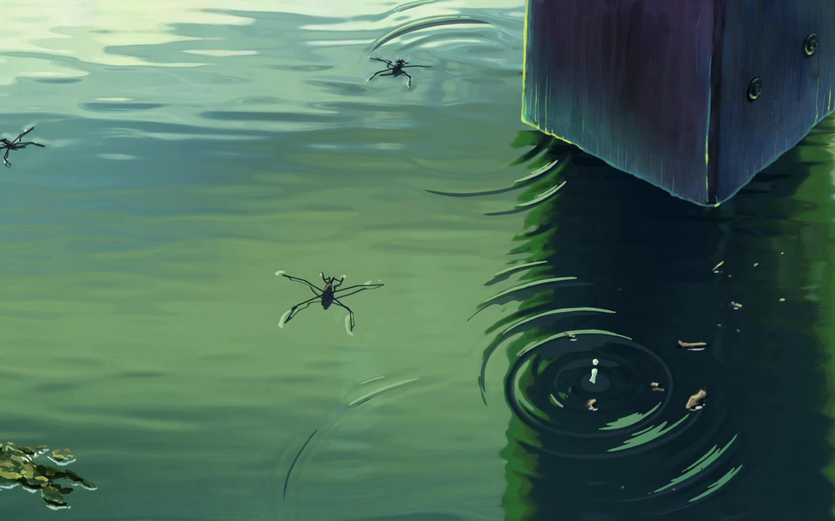 新海诚巨作《言叶之庭》绿色护眼电脑桌面壁纸第三辑