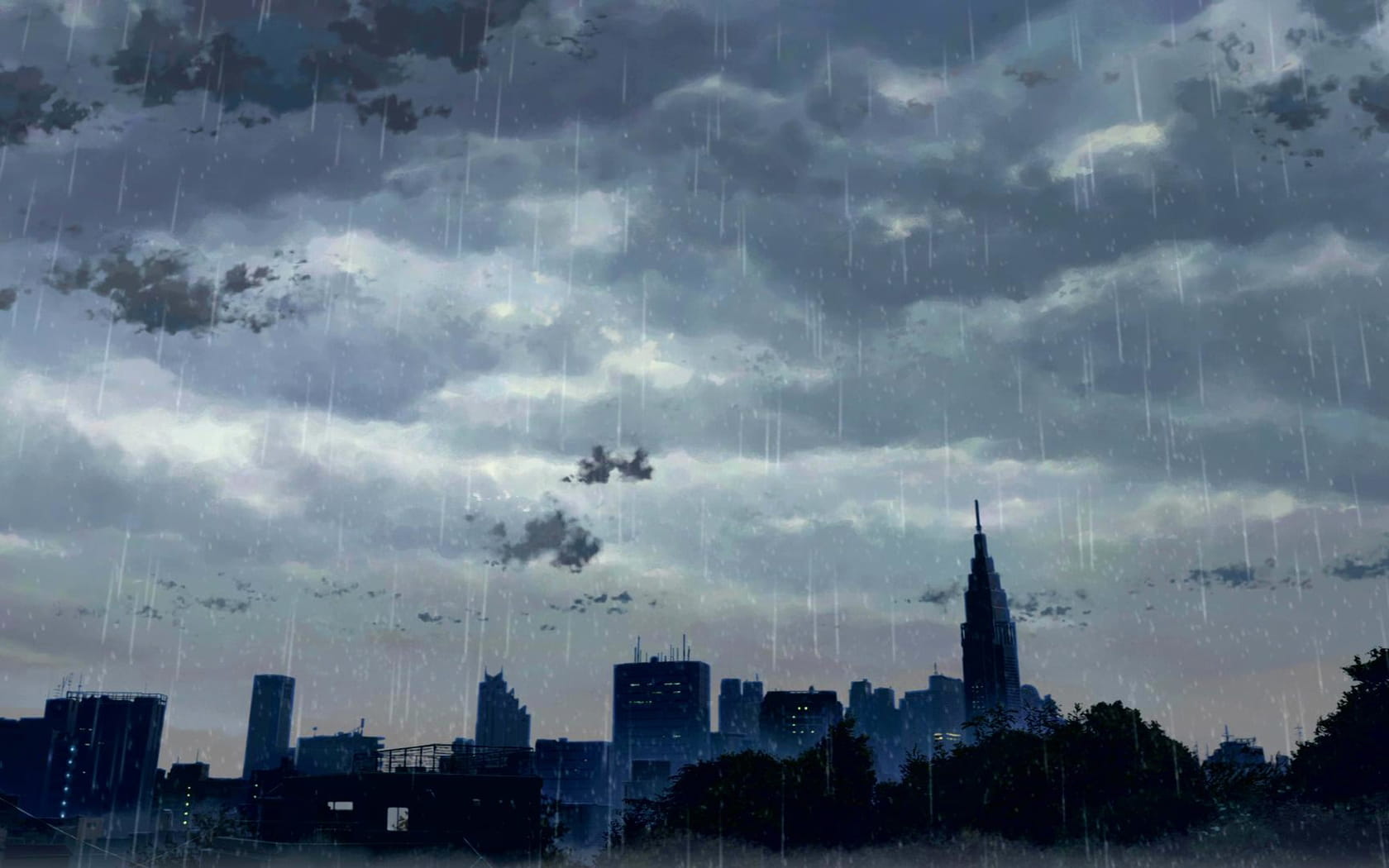 新海诚巨作《言叶之庭》绿色护眼电脑桌面壁纸第三辑