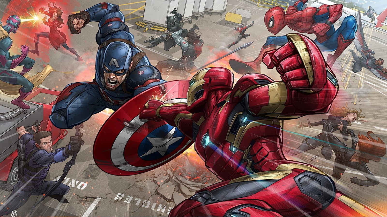 漫威 美国队长精美漫画动漫电脑壁纸下载