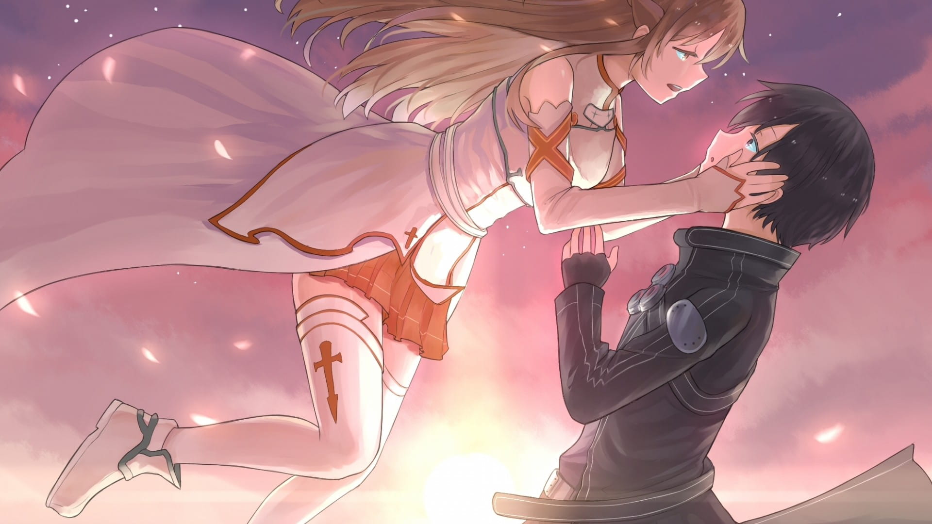 《刀剑神域》桐人亚丝娜CP电脑壁纸下载