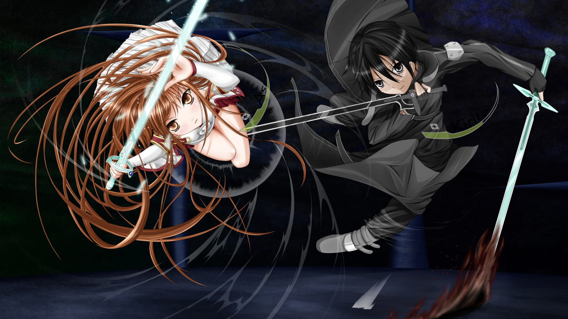 《刀剑神域》桐人亚丝娜CP电脑壁纸下载