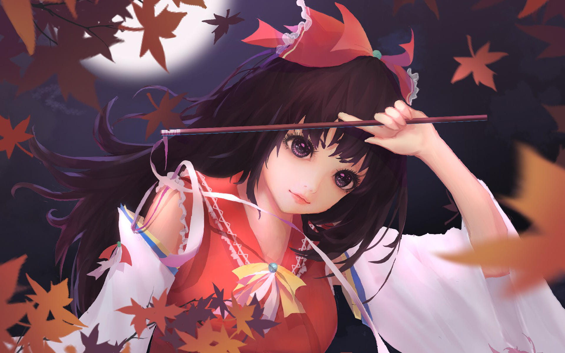 红白巫女《东方project》博丽灵梦桌面壁纸下载