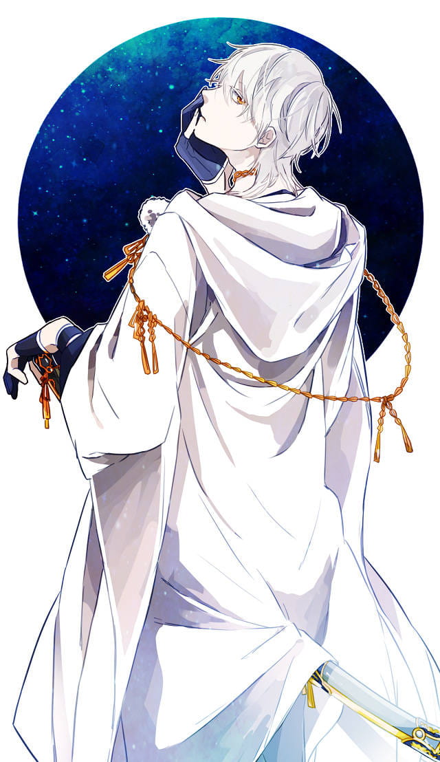 银白色男神 银发少年手机壁纸