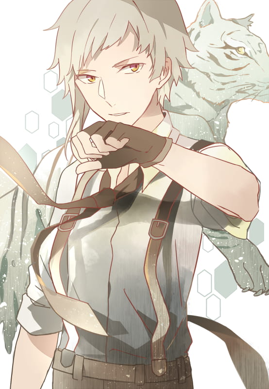 银白色男神 银发少年手机壁纸