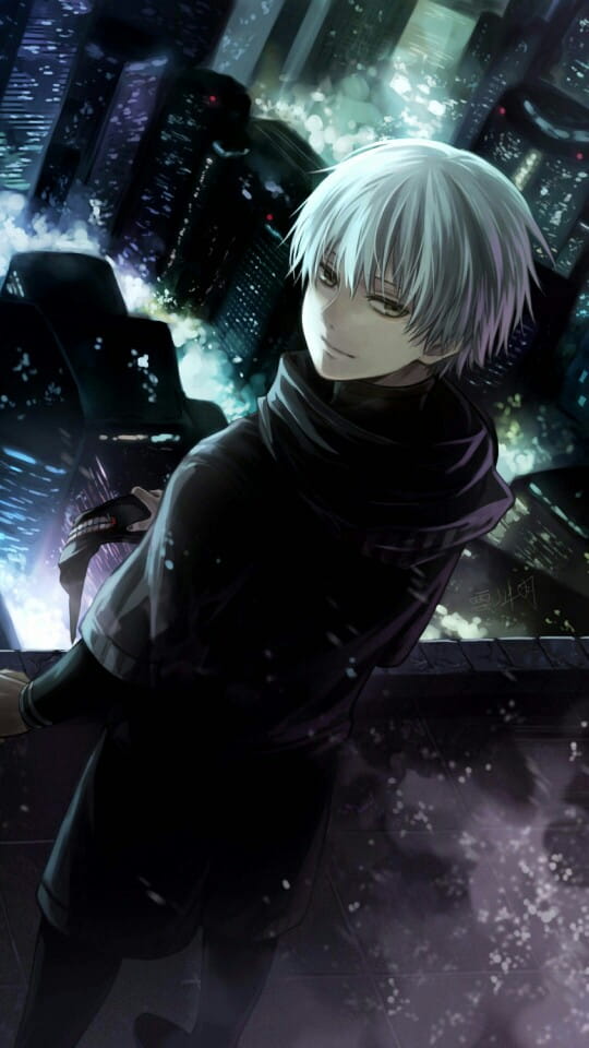 银白色男神 银发少年手机壁纸