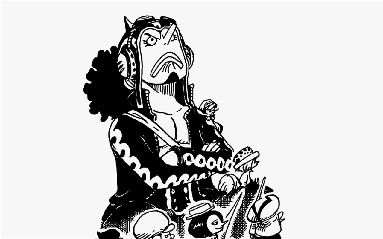 海贼王 黑白漫画风格高清电脑壁纸