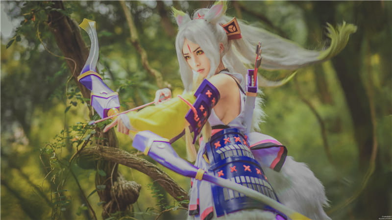 网易手游阴阳师sr式神白狼 森林之姬超还原cosplay