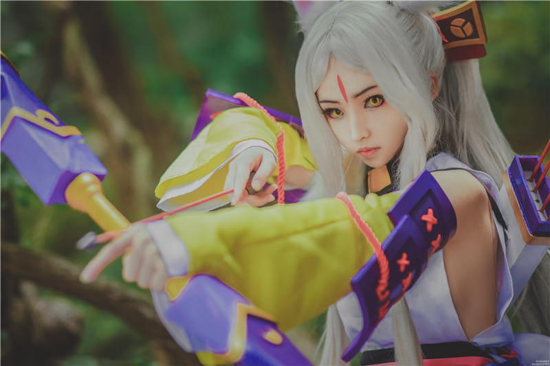 网易手游阴阳师sr式神白狼 森林之姬超还原cosplay