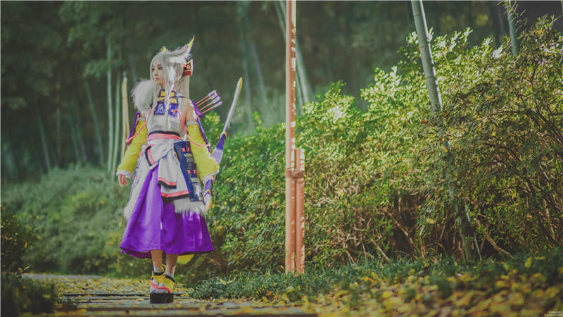 网易手游阴阳师sr式神白狼 森林之姬超还原cosplay