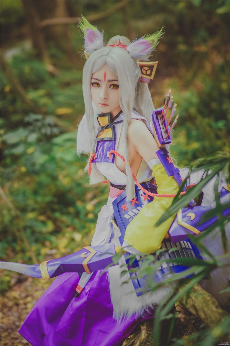 网易手游阴阳师sr式神白狼 森林之姬超还原cosplay