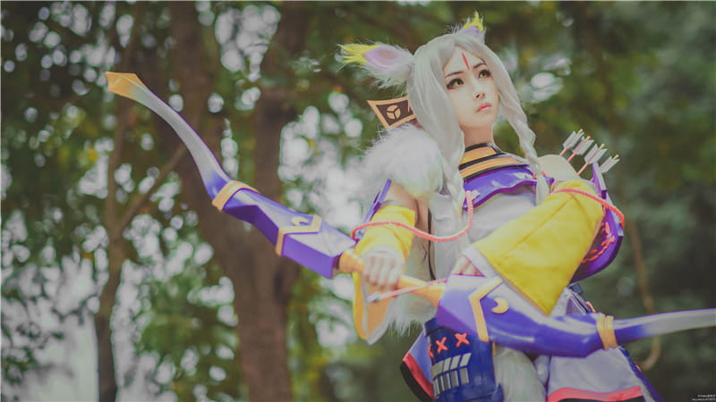 网易手游阴阳师sr式神白狼 森林之姬超还原cosplay
