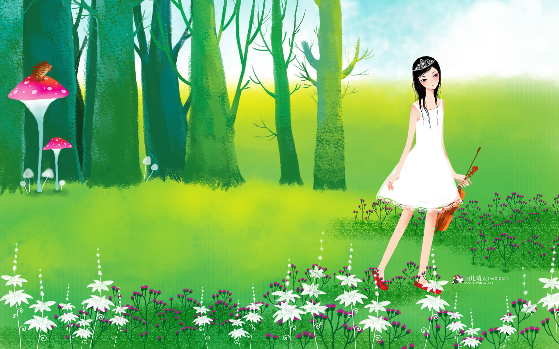 画儿晴天绘画本 电脑壁纸下载