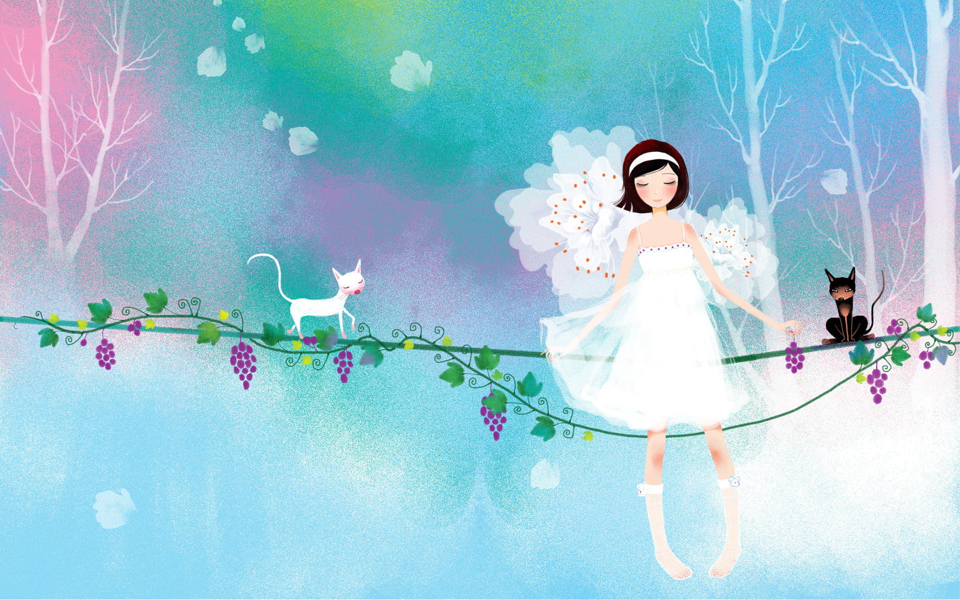 画儿晴天绘画本 电脑壁纸下载