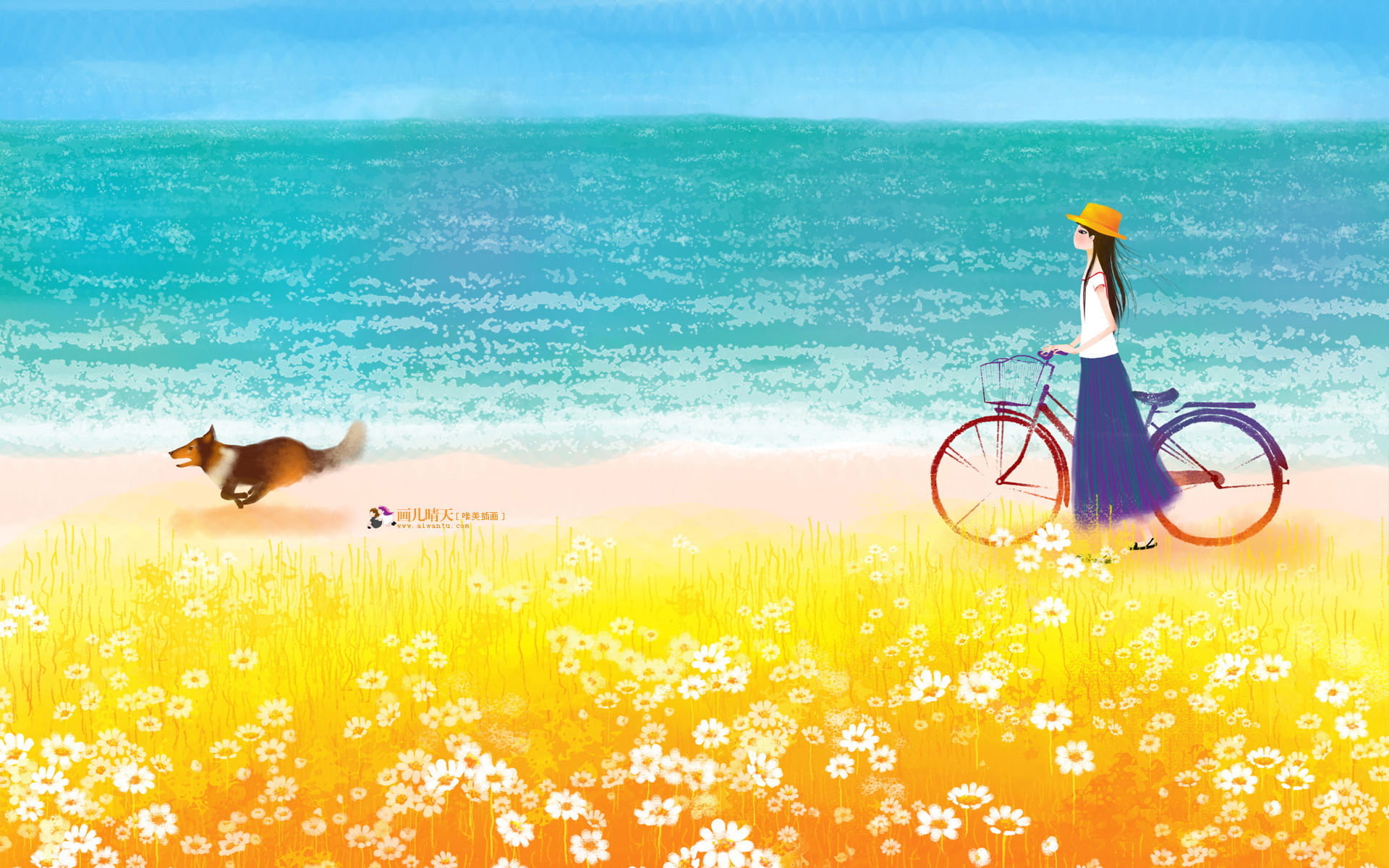 画儿晴天绘画本 电脑壁纸下载