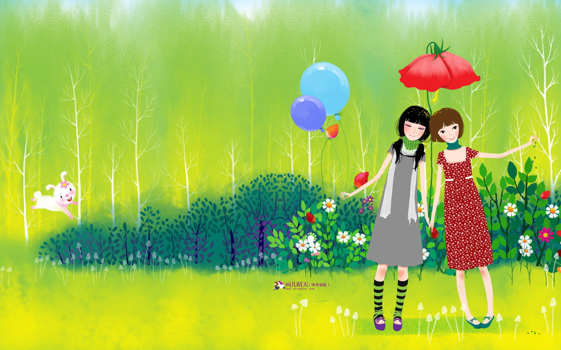 画儿晴天绘画本 电脑壁纸下载