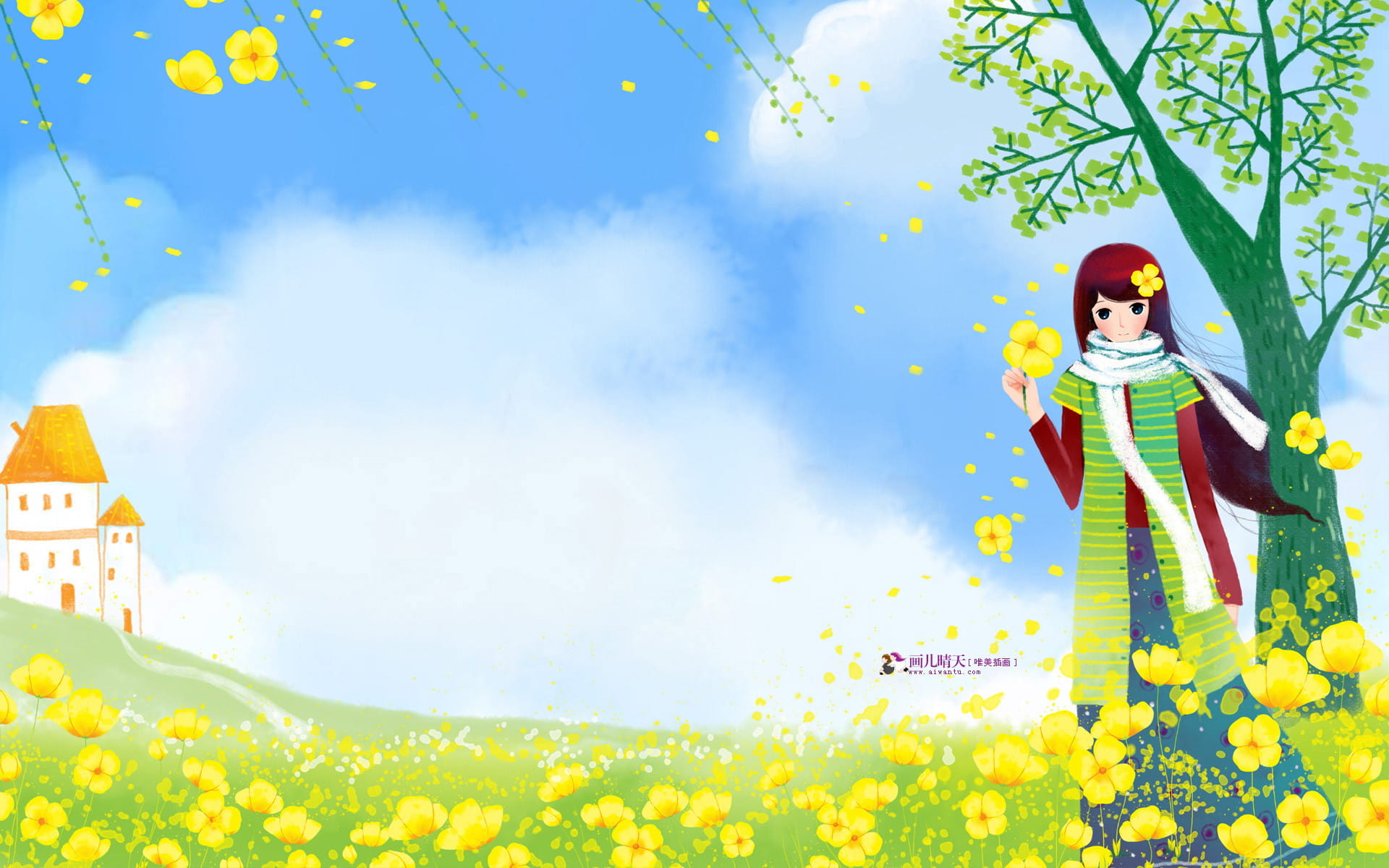 画儿晴天绘画本 电脑壁纸下载