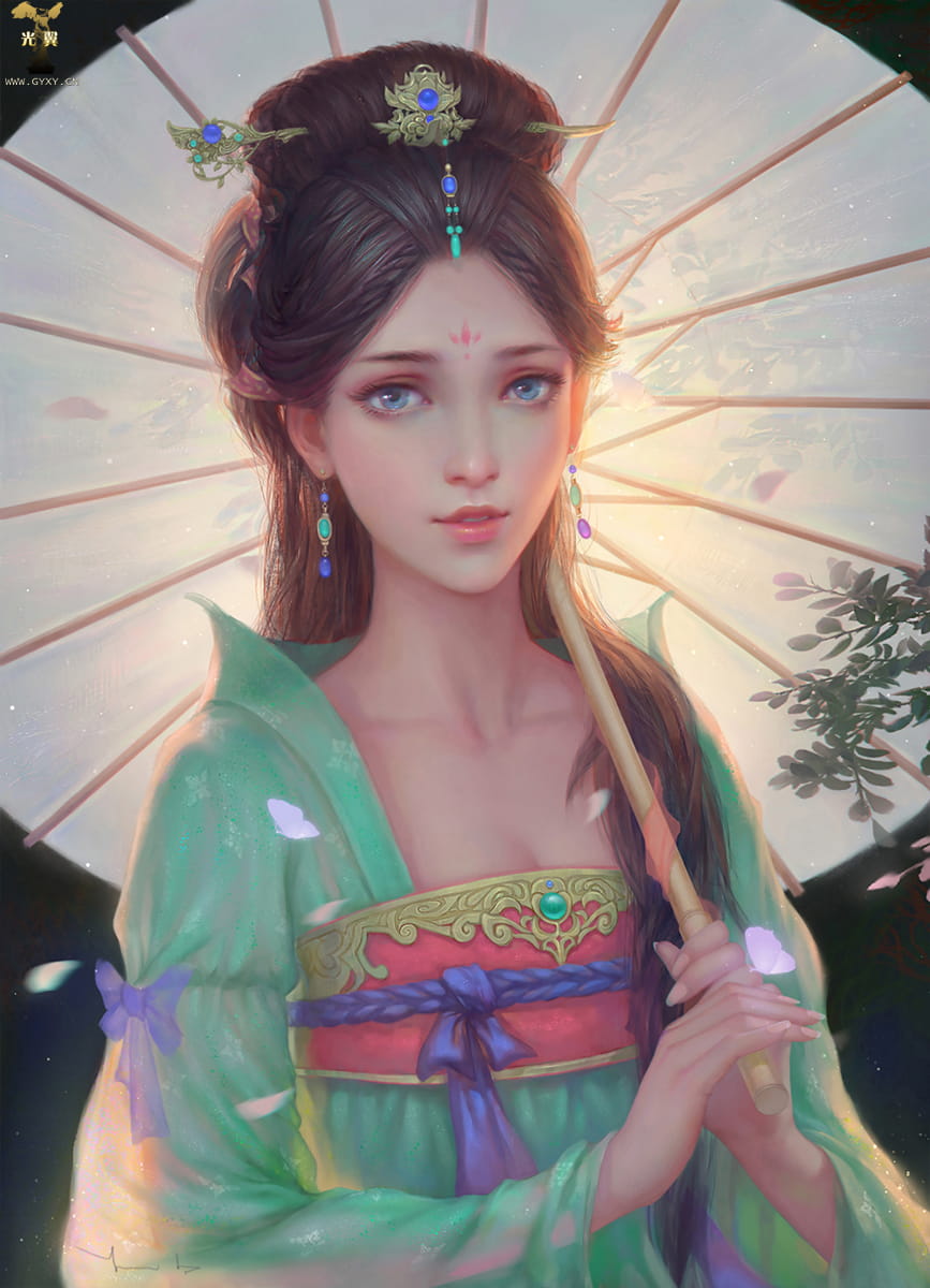 古韵之美 唯美古装少女手机壁纸