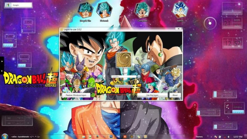 龙珠 孙悟空&卡卡罗特 win7电脑主题